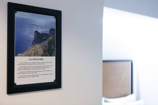 Migliara Room: framed story of La Migliara